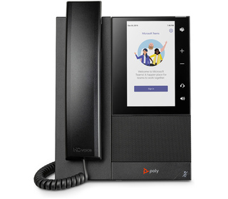 POLY Téléphone multimédia professionnel CCX 505 pour Microsoft Teams et compatible PoE