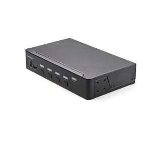 StarTech.com Commutateur KVM HDMI à 4 Ports - Moniteur Unique 4K 60Hz Ultra HDR - Commutateur KVM de Bureau HDMI 2.0 avec Hub US