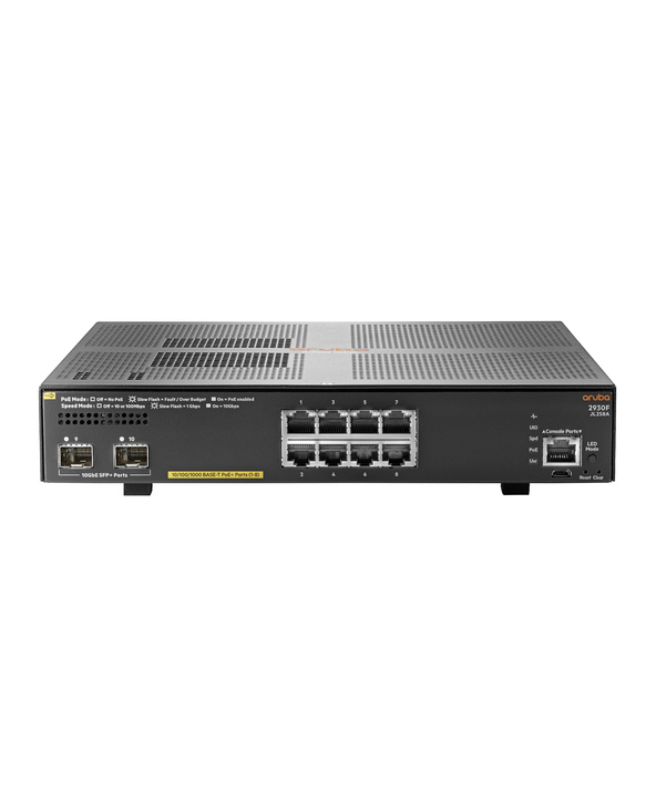 Aruba 2930F 8G PoE+ 2SFP+ Géré L3 Gigabit Ethernet (10/100/1000) Connexion Ethernet, supportant l'alimentation via ce port (PoE)