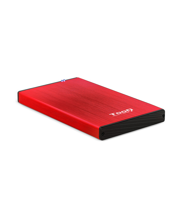 TooQ TQE-2527R Boîtier de disques de stockage Boîtier HDD Noir, Rouge 2.5"