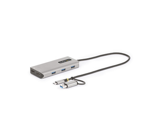 StarTech.com Adaptateur Multiport USB-C avec Dongle USB-C vers USB-A, Double HDMI (4K30Hz/1080p60Hz), 3x USB-A 5Gbps, Mini Stati