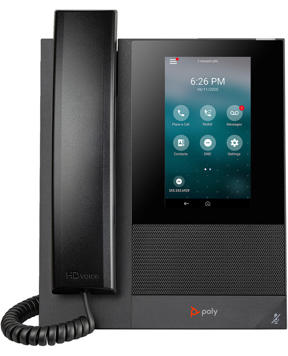POLY Téléphone multimédia professionnel CCX 400 avec Open SIP et compatible PoE