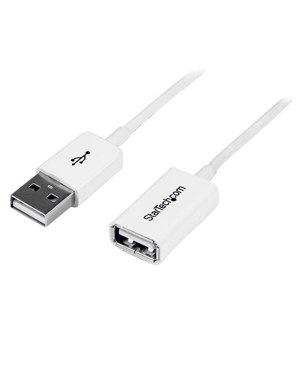 StarTech.com Câble Rallonge USB 1m - Cable USB 2.0 A-A Mâle / Femelle - Blanc