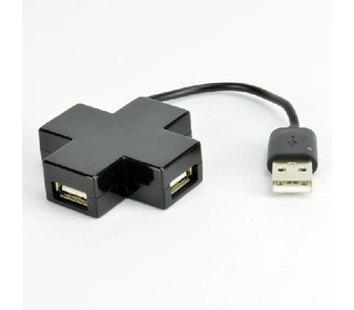 MCL USB2-MX104/N hub & concentrateur USB 2.0 480 Mbit/s Noir