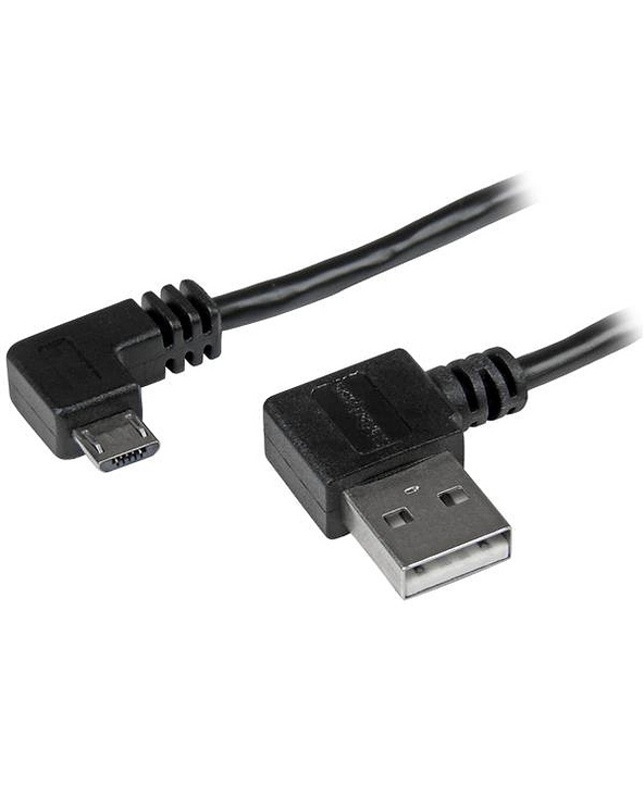 StarTech.com Câble USB A vers Micro B de 2 m avec connecteurs coudés à angle droit - M/M - Noir