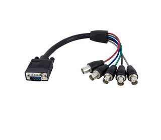 StarTech.com Câble d'écran coaxial VGA HD15 vers 5x BNC RGBHV de 30cm - M/F