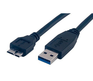 MCL 1.8m USB3.0 câble USB 1,8 m USB 3.2 Gen 1 (3.1 Gen 1) Micro-USB B USB A Noir