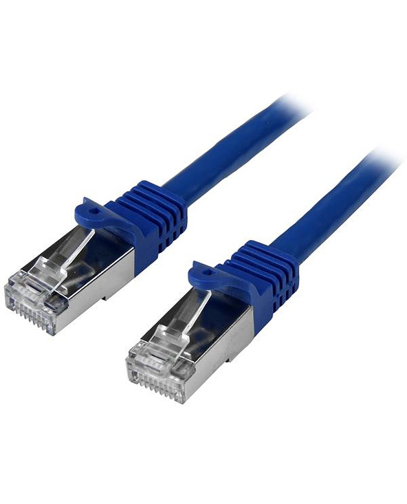 StarTech.com Câble réseau Cat6 blindé SFTP sans crochet de 1 m - Cordon Ethernet RJ45 anti-accroc - M/M - Bleu