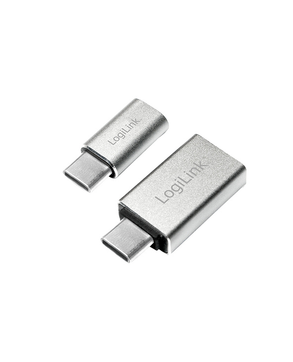LogiLink AU0040 changeur de genre de câble USB 3.1 C USB 3.0 A, Micro USB 2.0 Aluminium