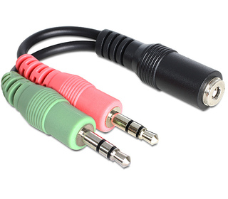 DeLOCK 65459 câble audio 0,012 m 3,5mm 2 x 3.5mm Noir