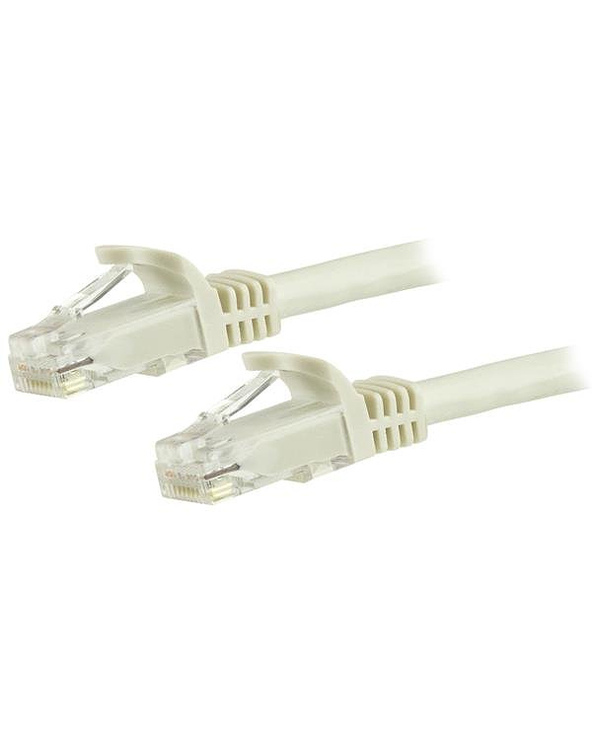 StarTech.com Câble réseau Cat6 Gigabit UTP sans crochet de 3m - Cordon Ethernet RJ45 anti-accroc - M/M - Blanc