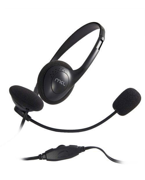 MCL CSQ-M/NZ Casque Avec fil Arceau Appels/Musique Noir