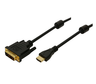 LogiLink 2m HDMI/DVI-D Noir