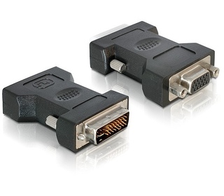 DeLOCK VGA 15pin F  DVI 24+5 M DVI-I 15pin VGA Noir