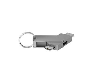 Terratec 272989 changeur de genre de câble USB Type-C 2 x Micro-USB Argent