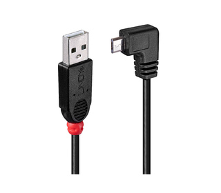 Lindy 31975 câble USB 0,5 m USB 2.0 USB A Micro-USB B Noir