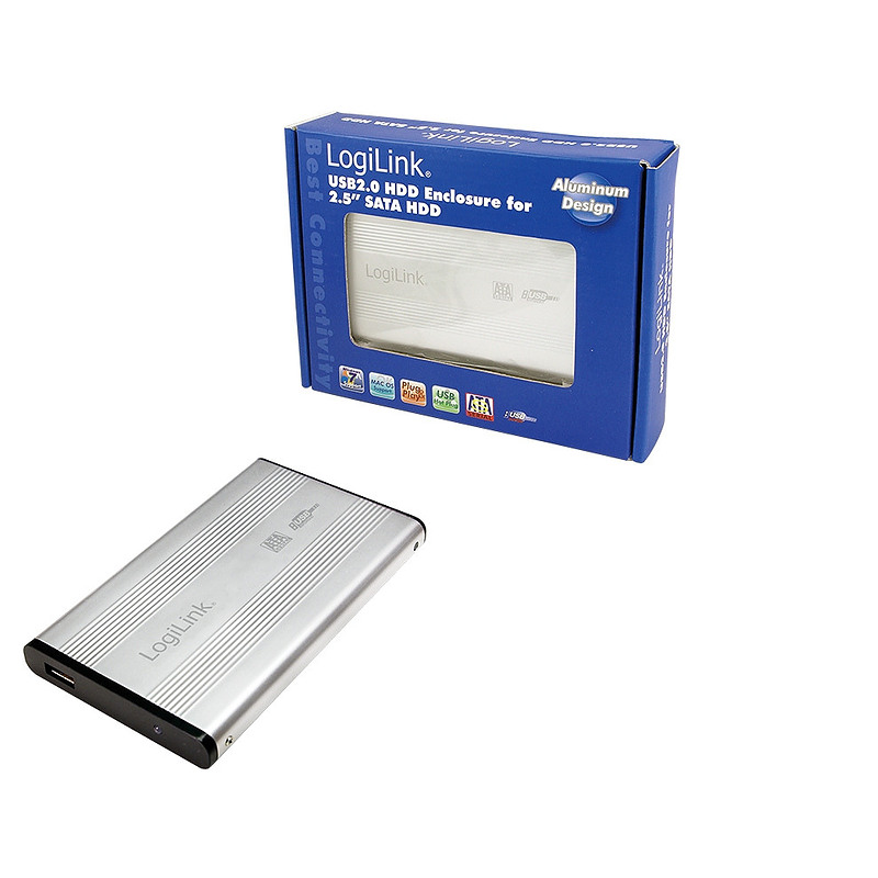 Logilink Disque LogiLink UA0041A Boîtier de disques de stockage Argent 2.5