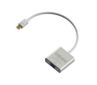 Vision TC-MDPVGA câble vidéo et adaptateur 0,220 m Mini DisplayPort VGA (D-Sub) Blanc