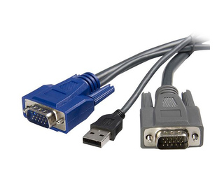 StarTech.com Câble KVM ultrafin 2 en 1 USB VGA -1,8 m