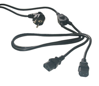 MCL Power Cable Black 2.0m Noir 2 m