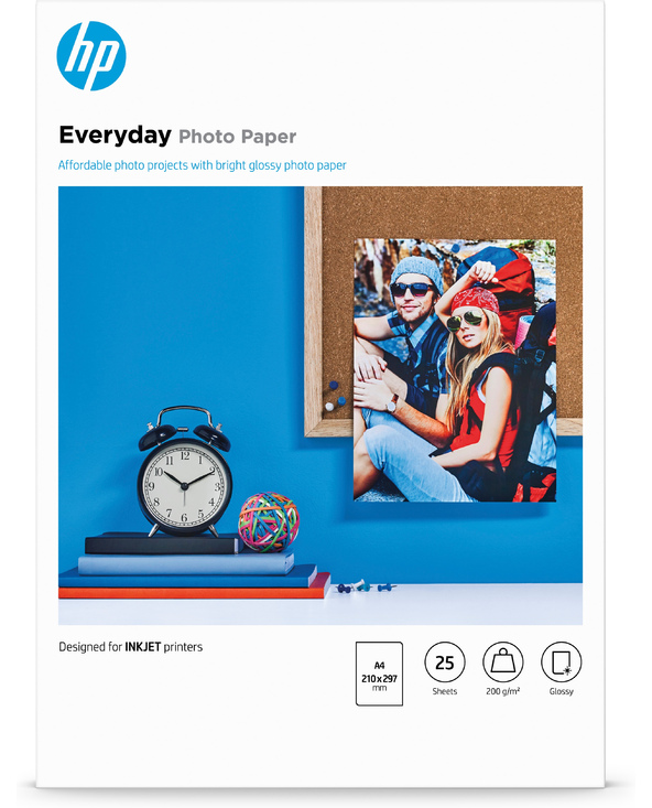 HP Papier photo brillant Everyday - 25 feuilles/A4/210 x 297 mm