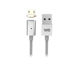 WE WEUSBMICROMAG100A câble USB 1 m USB A Micro-USB A Argent