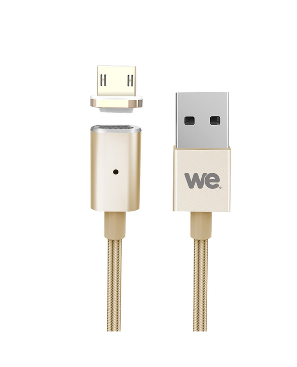 WE WEUSBMICROMAG120O câble USB 1,2 m USB A Micro-USB A Or