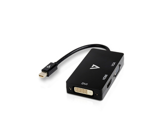 V7 Adaptateur Mini DisplayPort (m) vers VGA, HDMI ou DVI (f)
