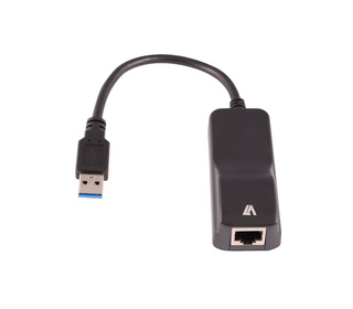 V7 Adaptateur Ethernet Gigabit 3.0 A mâle vers RJ45 femelle, noir