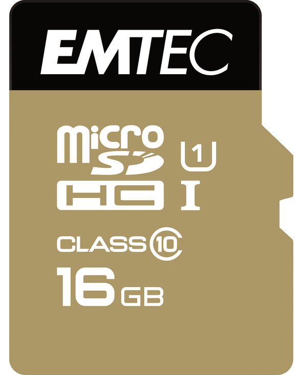 Emtec microSDHC 16GB Class10 Gold+ mémoire flash