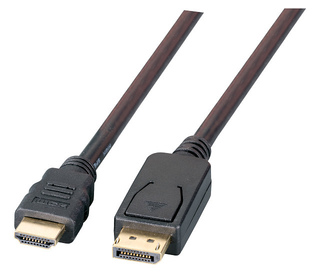 EFB Elektronik K5561SW.1V2 câble vidéo et adaptateur 1 m DisplayPort HDMI Noir