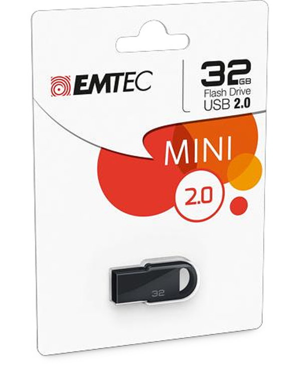 Emtec D250 Mini lecteur USB flash 32 Go USB Type-A 2.0 Noir