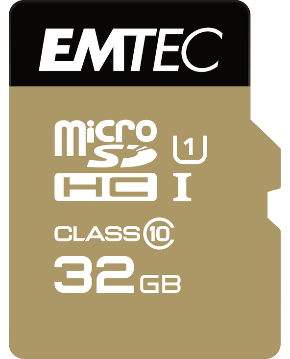 Emtec microSDHC 32GB Class10 Gold+ mémoire flash