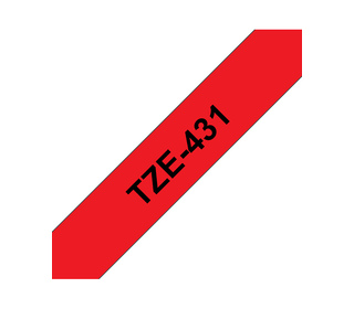 Brother TZE-431 ruban d'étiquette Noir sur rouge