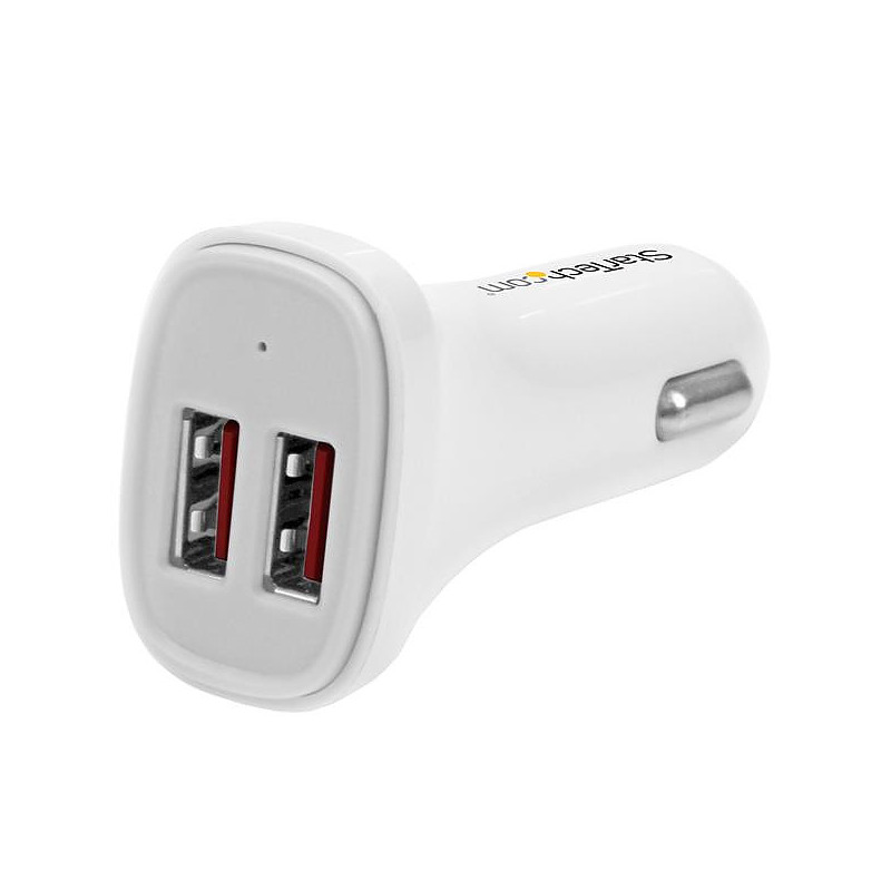 StarTech.com USB2PCARWHS chargeur d'appareils mobiles Universel Blanc Allume-cigare Auto