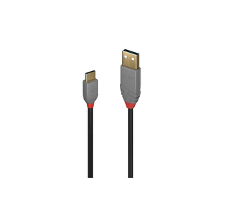 Lindy 36887 câble USB 2 m USB 2.0 USB A USB C Noir, Gris