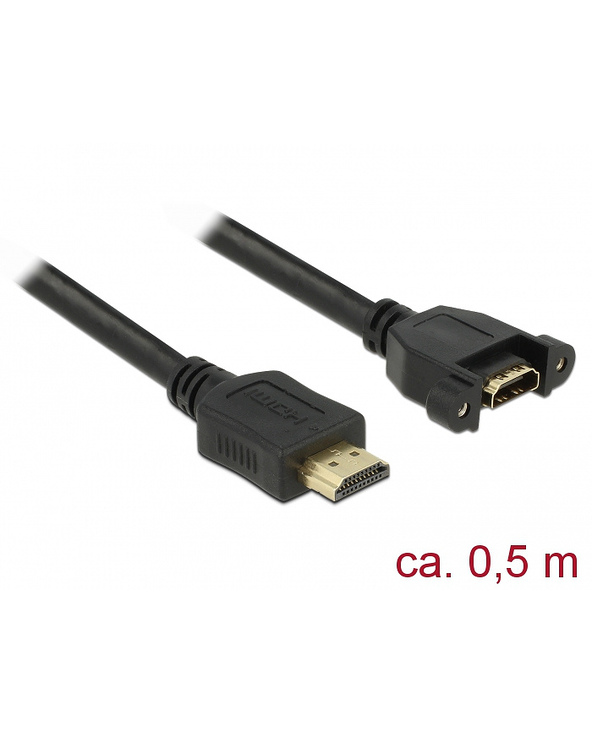 DeLOCK 85463 câble HDMI 0,5 m HDMI Type A (Standard) Noir