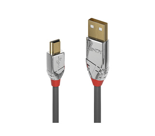 Lindy 36630 câble USB 0,5 m USB 2.0 USB A Mini-USB B Gris