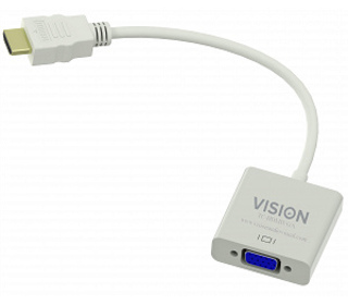 Vision TC-HDMIVGA câble vidéo et adaptateur VGA (D-Sub) HDMI Type A (Standard) Blanc