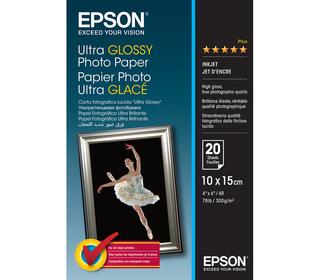 Epson Ultra Glossy Photo Paper - 10x15cm - 20 Feuilles