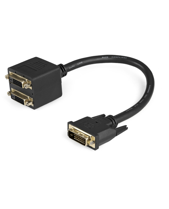 StarTech.com Câble Répartiteur en Y DVI-D vers 2x DVI-D 30 cm - Câble Splitter DVI-D - M/F