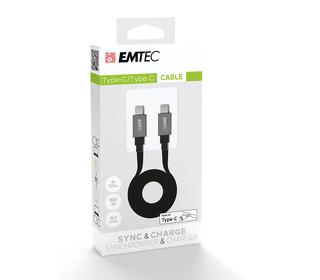Emtec T700C2 câble USB 1,2 m USB C Noir