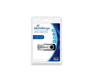 MediaRange MR913 lecteur USB flash 128 Go USB Type-A 2.0 Noir, Argent