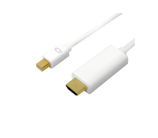 LogiLink CV0124 câble vidéo et adaptateur 3 m Mini DisplayPort HDMI Type A (Standard) Blanc