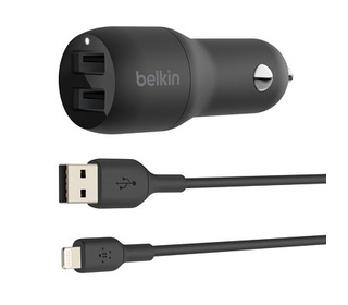 Belkin BOOST↑CHARGE Smartphone Noir Allume-cigare Auto