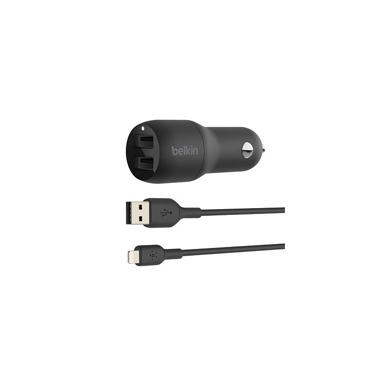 Belkin BOOST↑CHARGE Smartphone Noir Allume-cigare Auto