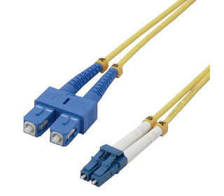 MCL 10m SC/LC OS2 câble InfiniBand et à fibres optiques Multicolore, Jaune