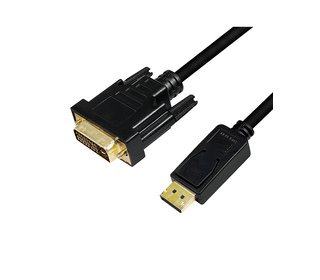 LogiLink CV0130 câble vidéo et adaptateur 1 m DisplayPort DVI Noir