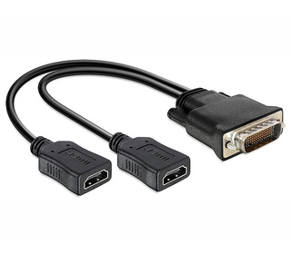 DeLOCK 65280 câble vidéo et adaptateur 0,25 m DMS 2 x HDMI Noir