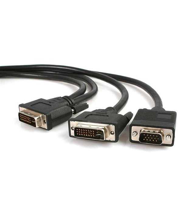 StarTech.com Câble répartiteur en Y / Splitter vidéo DVI (M) vers DVI (M) et VGA (M) de 1,8m